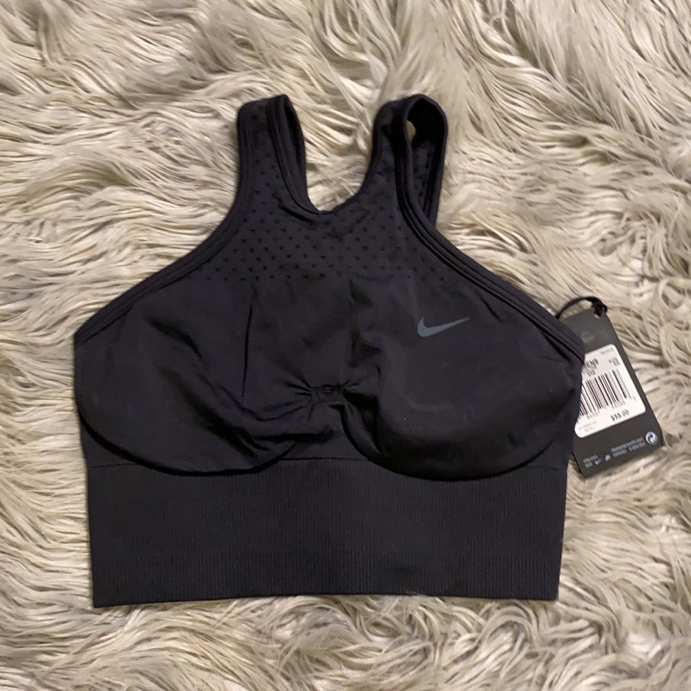 Nike Womens Dri-FIT Knit Training Bralette (XS, Black) - Picture 6 of 10